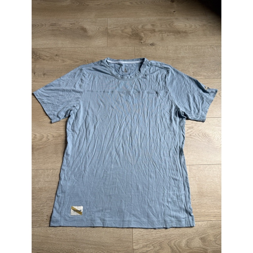Mens Tracksmith Harrier Short Sleeve Tee Merino Wool Blend Short Sleeve Size L
